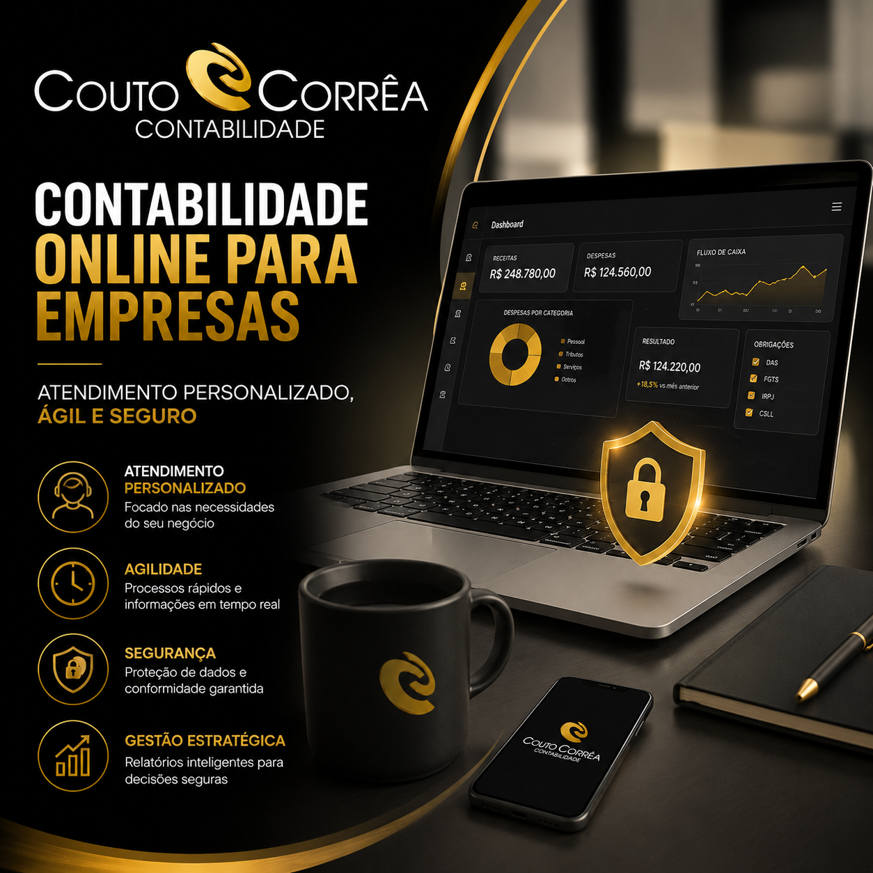Contabilidade Online para Empresas Atendimento Personalizado, Ágil e Seguro
